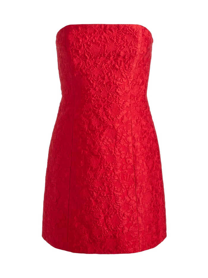 VELIA MINI DRESS - PERFECT RUBY image 5 - Alice And Olivia