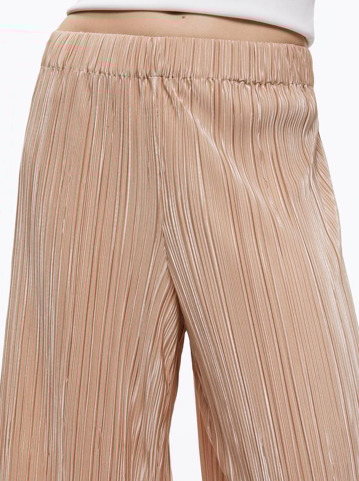 BENNY ELASTIC WAISTBAND ANKLE PANT - ALMOND image 3 - Alice And Olivia