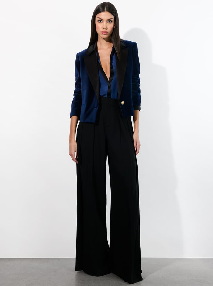 DEVYN VELVET BLAZER - MIDNIGHT BLUE image 4 - Alice And Olivia
