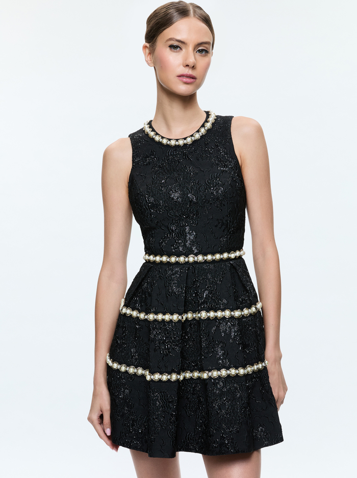 ALISTAIR MINI GOWN - BLACK image 3 - Alice And Olivia