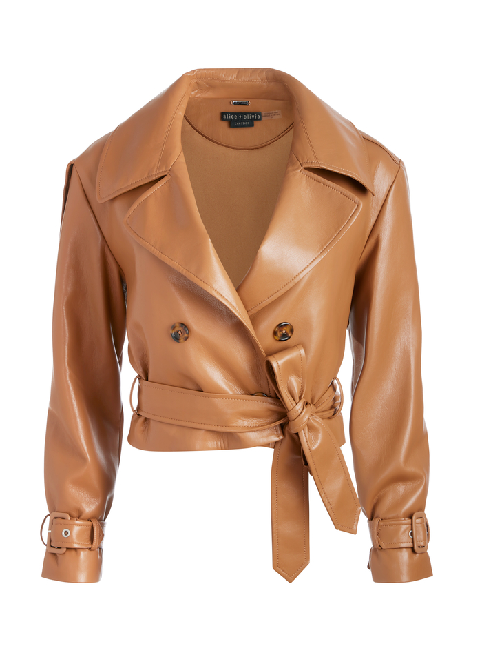 KEITH VEGAN TRENCH - CAMEL image 5 - Alice And Olivia