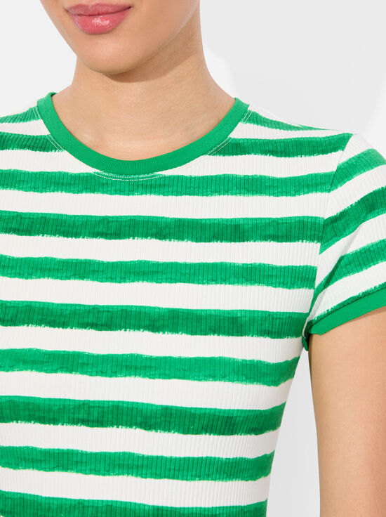 PAINTED STRIPE LT EMERALD-TESS TEE