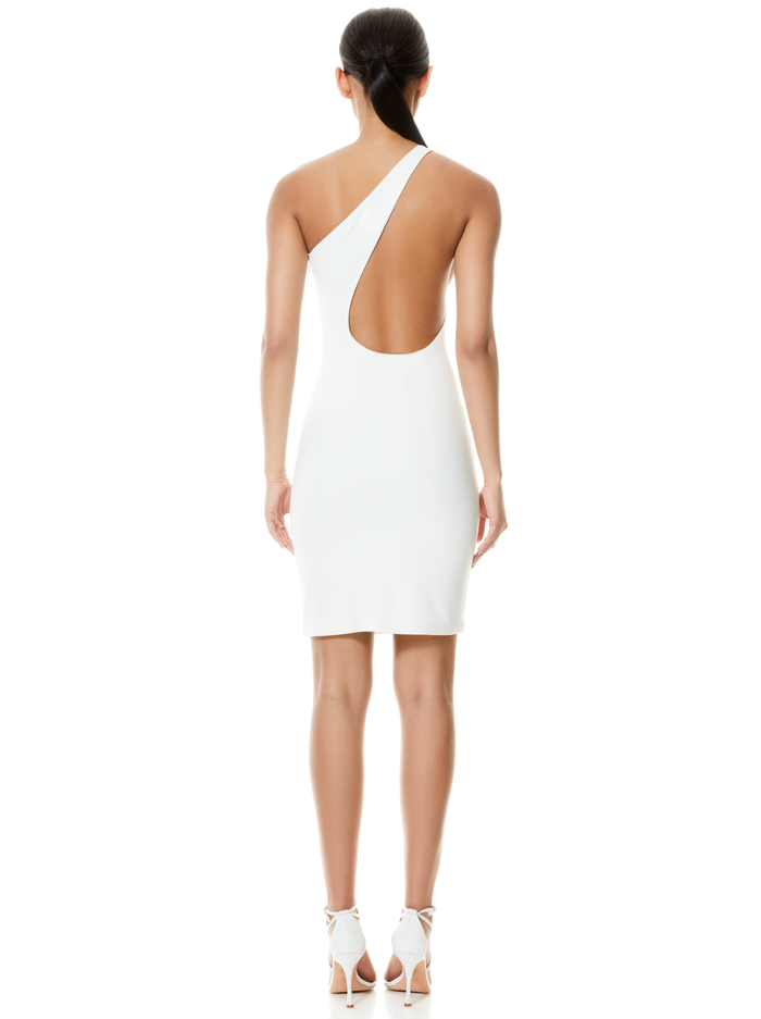 ROSIA ONE SHOULDER MINI DRESS - OFF WHITE image 1 - Alice And Olivia