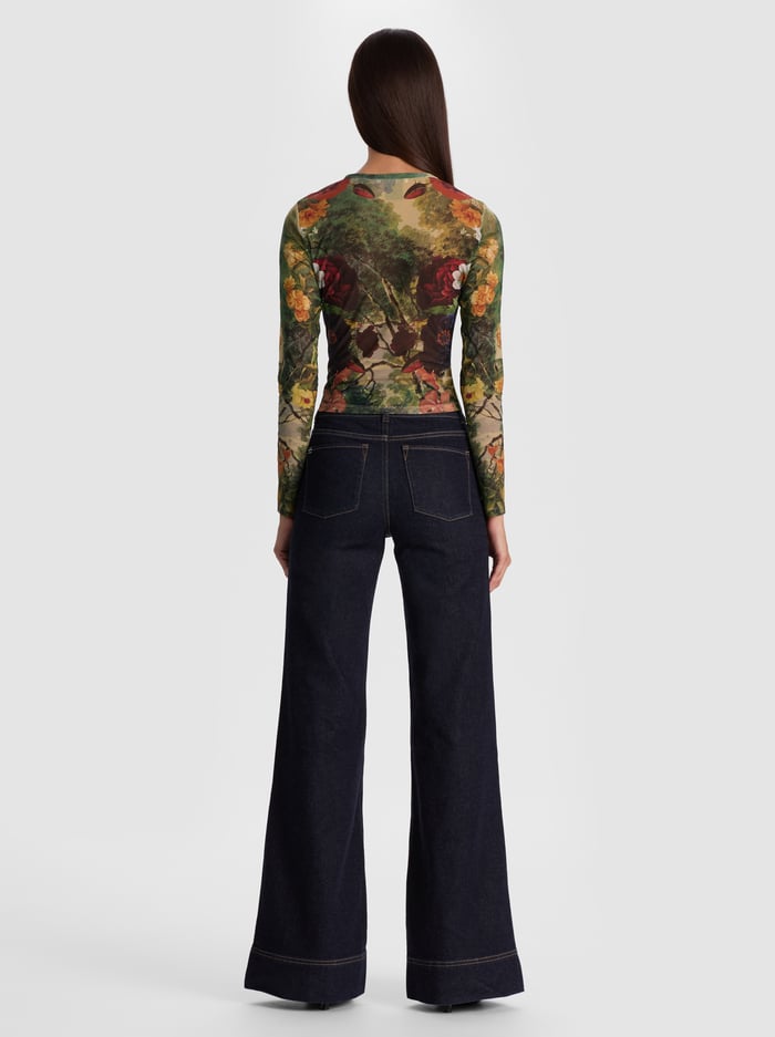 DELAINA MESH TOP - FORBIDDEN FOREST image 2 - Alice And Olivia