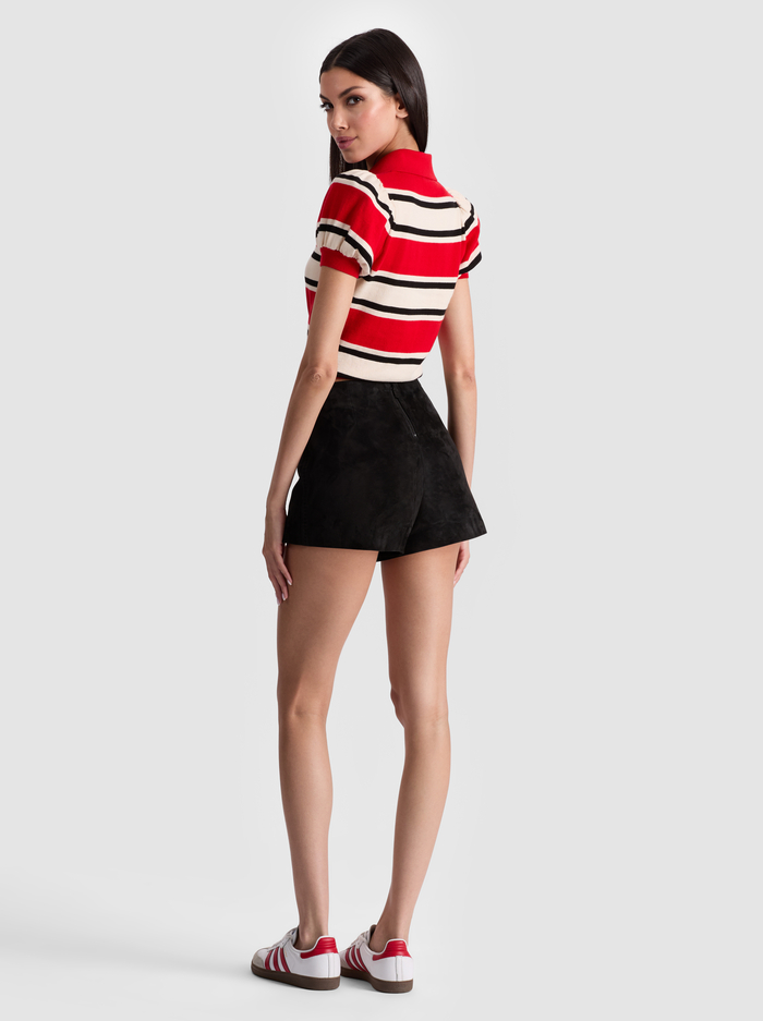 RAMONA STRIPED PULLOVER - PERFECT RUBY MULTI image 2 - Alice And Olivia