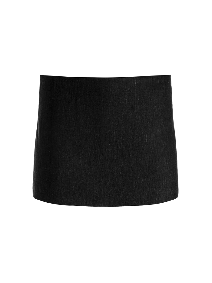 MACE LINEN MINI SKORT - BLACK image 5 - Alice And Olivia