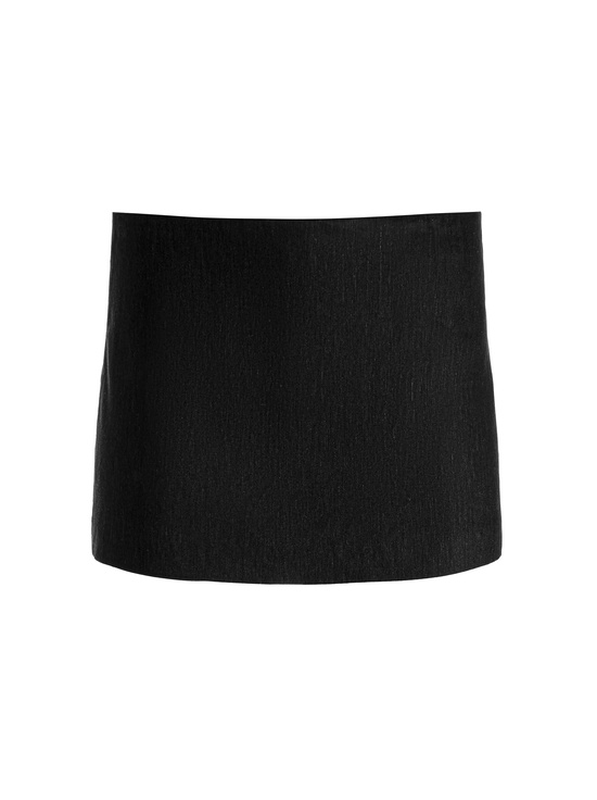 BLACK-MACE LINEN MINI SKORT