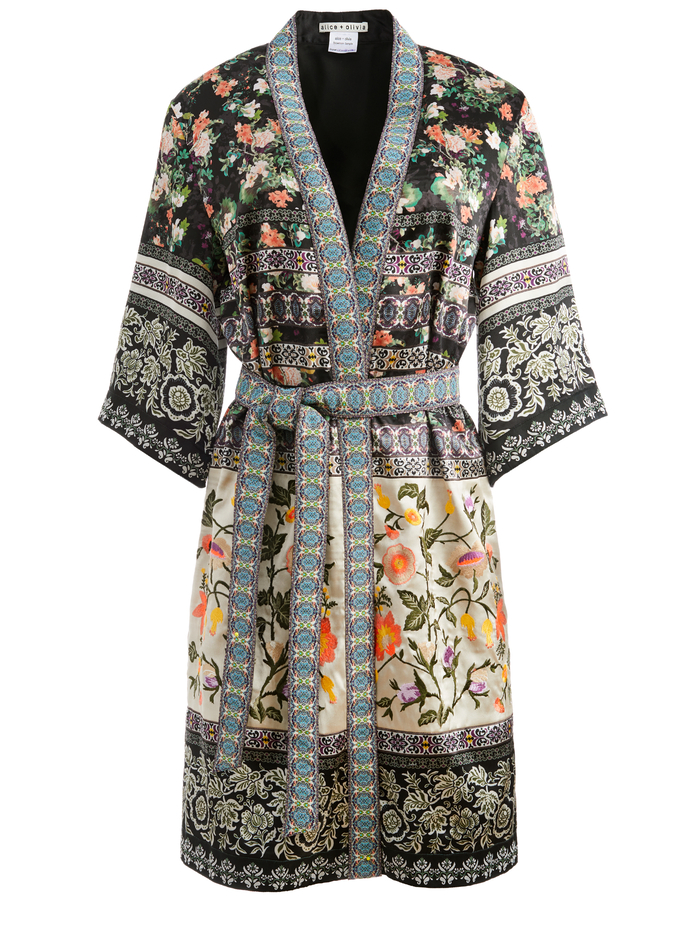 FLORA EMBROIDERY DRAPEY KIMONO - DREAM CASTLE MULTI image 5 - ALICE + OLIVIA