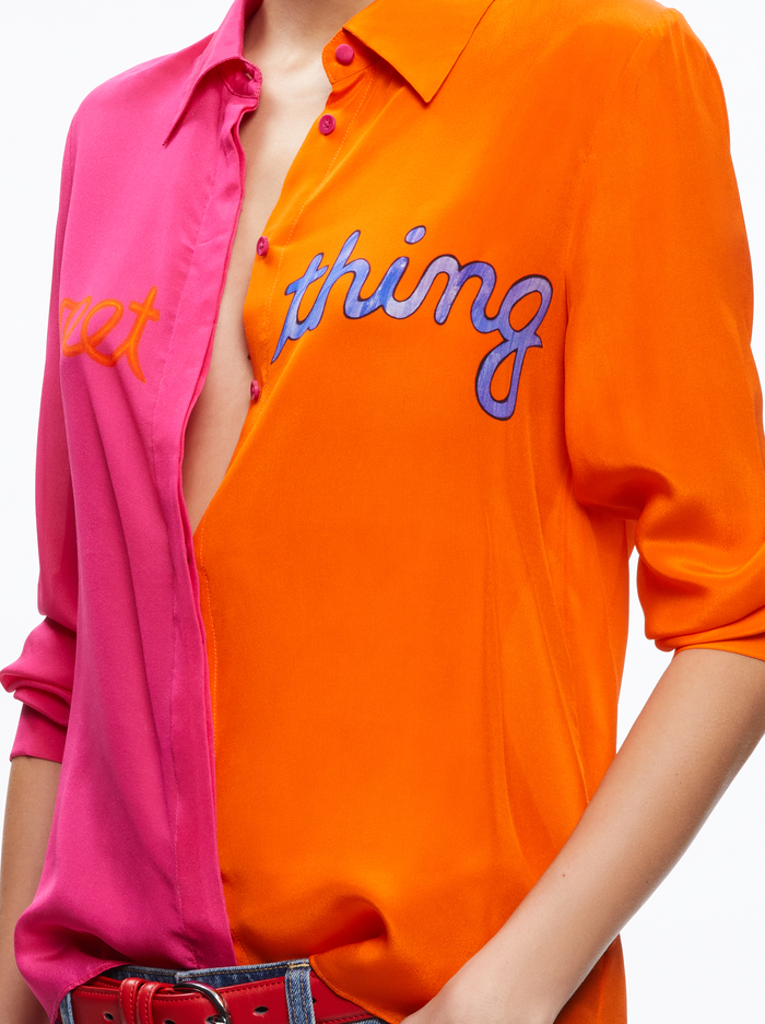 A+O X DEBORAH KASS WILLA PLACKET TOP - SWEET THING image 3 - ALICE + OLIVIA