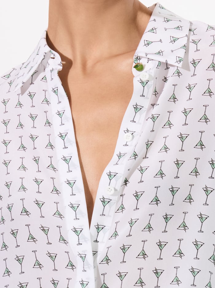 WILLA SILK BLOUSE - MARTINI CHIC OFF WHITE image 3 - Alice And Olivia