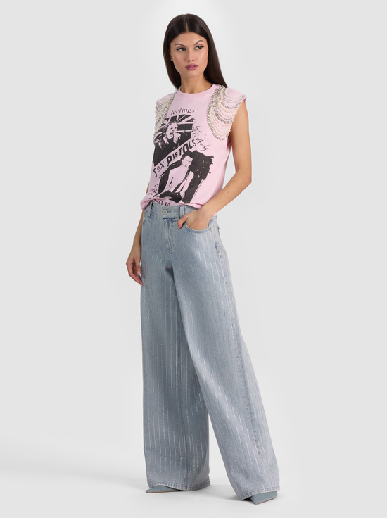 SEX PISTOLS-MICAH EMBELLISHED MUSCLE TANK