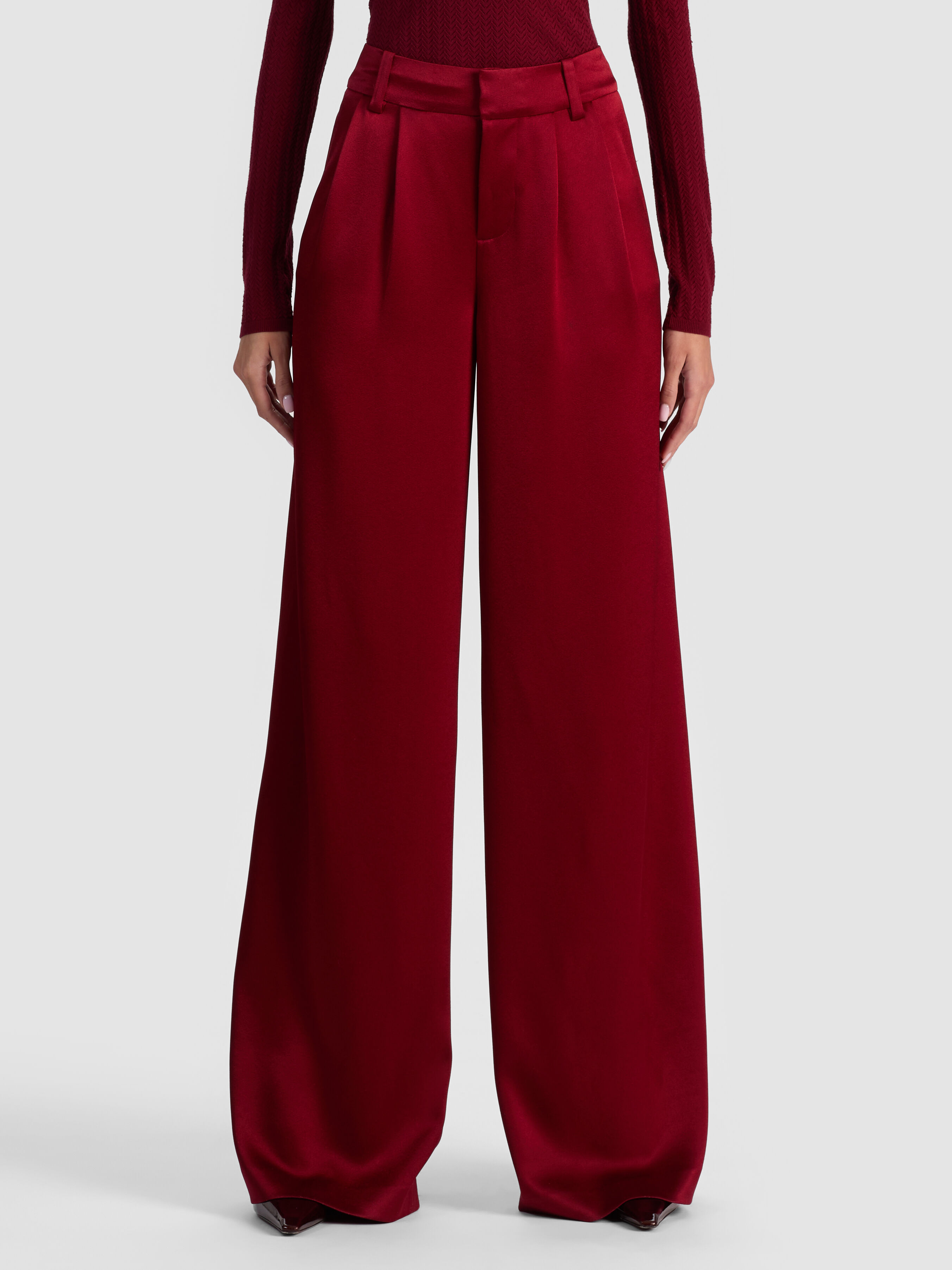 KENNEDY TROUSER in OXBLOOD | ALICE + OLIVIA