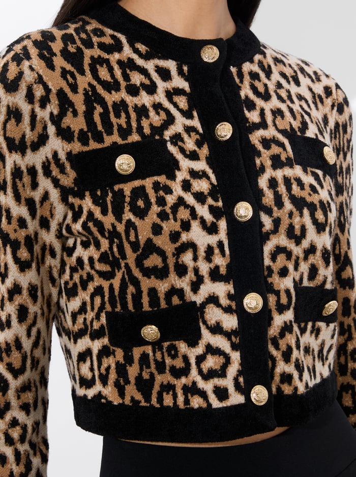 CLAIRA LEOPARD CARDIGAN - CATWALK MULTI image 3 - Alice And Olivia