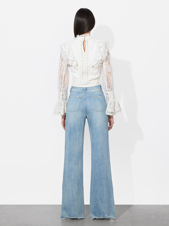 OFF WHITE-DELPHA EMBELLISHED TOP