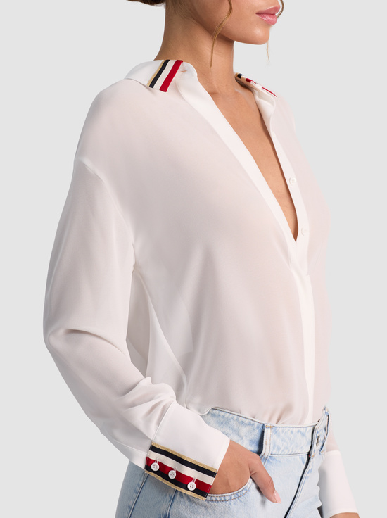 OFF WHITE-DIMITRA OVERSIZED BUTTON DOWN