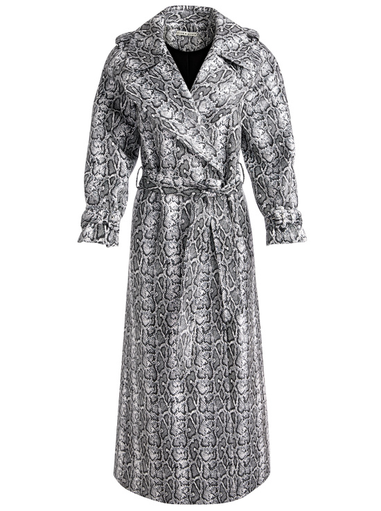 OFF WHITE/BLACK PYTHON-JARRETT VEGAN TRENCH