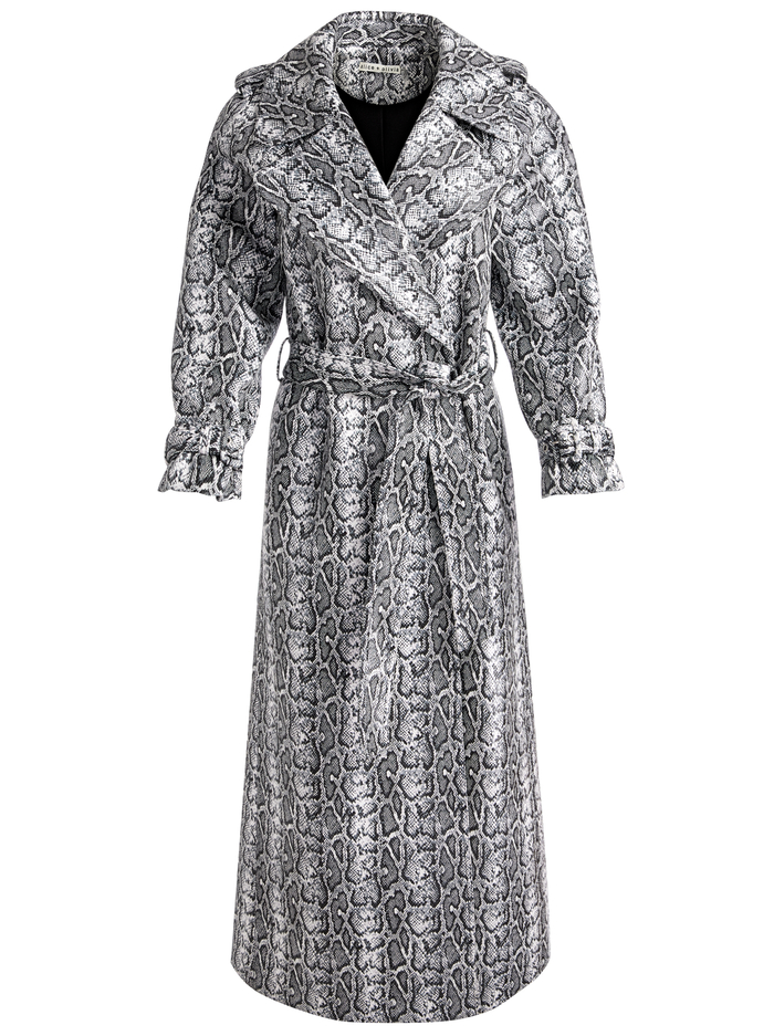 JARRETT VEGAN TRENCH - OFF WHITE/BLACK PYTHON image 5 - Alice And Olivia