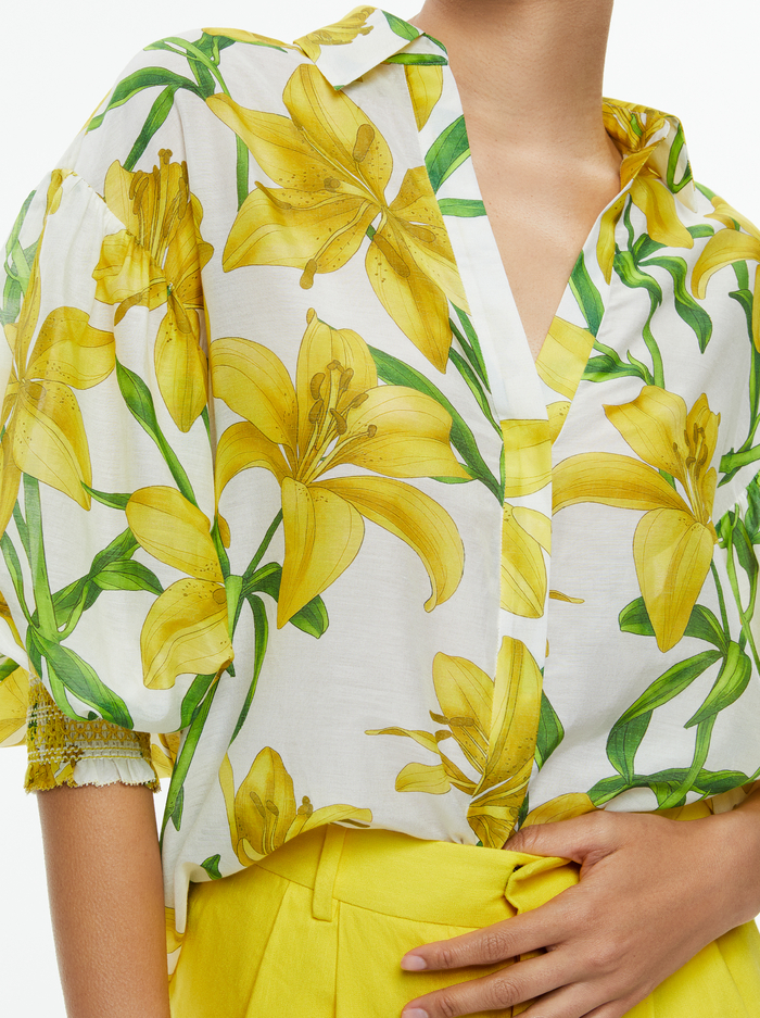 MAYLIN LONG SLEEVE BLOUSE - STARGAZER MULTI LG image 3 - Alice And Olivia
