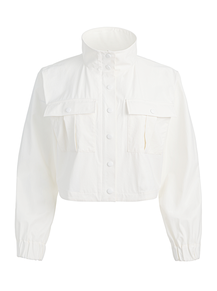 JAMES FUNNEL NECK CROPPED PARKA - OFF WHITE image 5 - ALICE + OLIVIA