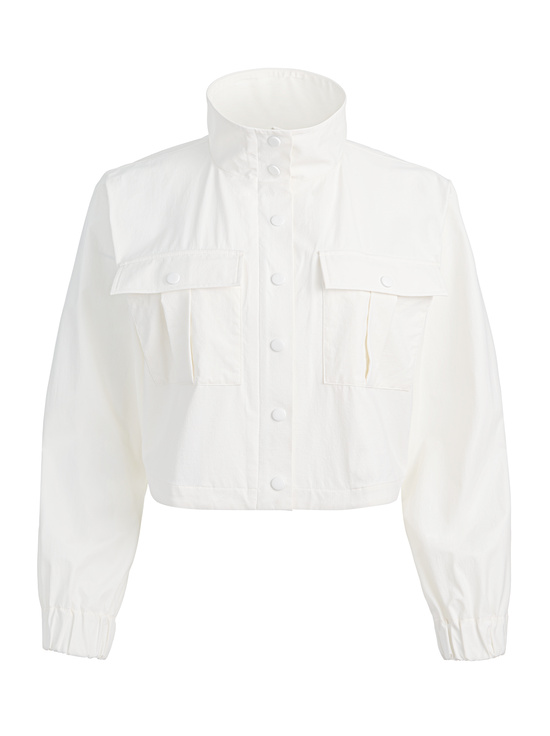 OFF WHITE-JAMES FUNNEL NECK CROPPED PARKA