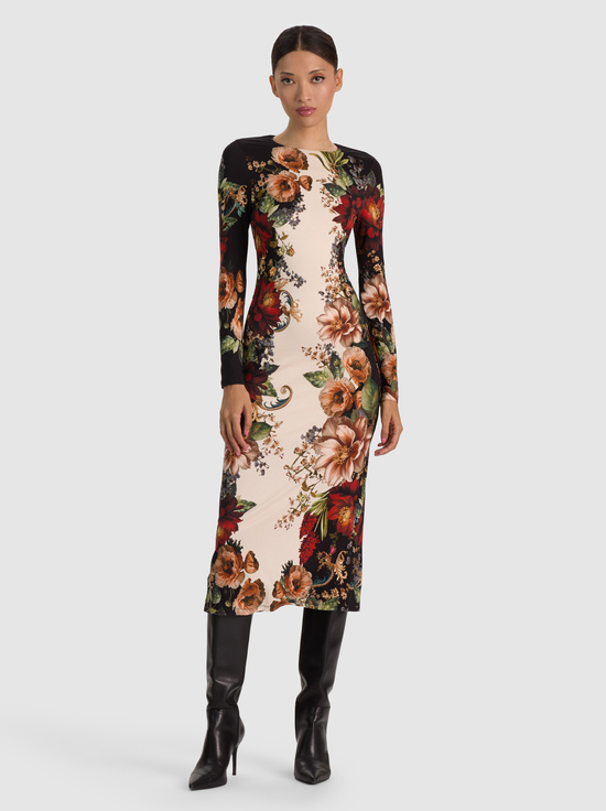 FLORAL RADIANCE-DELORA MIDI DRESS