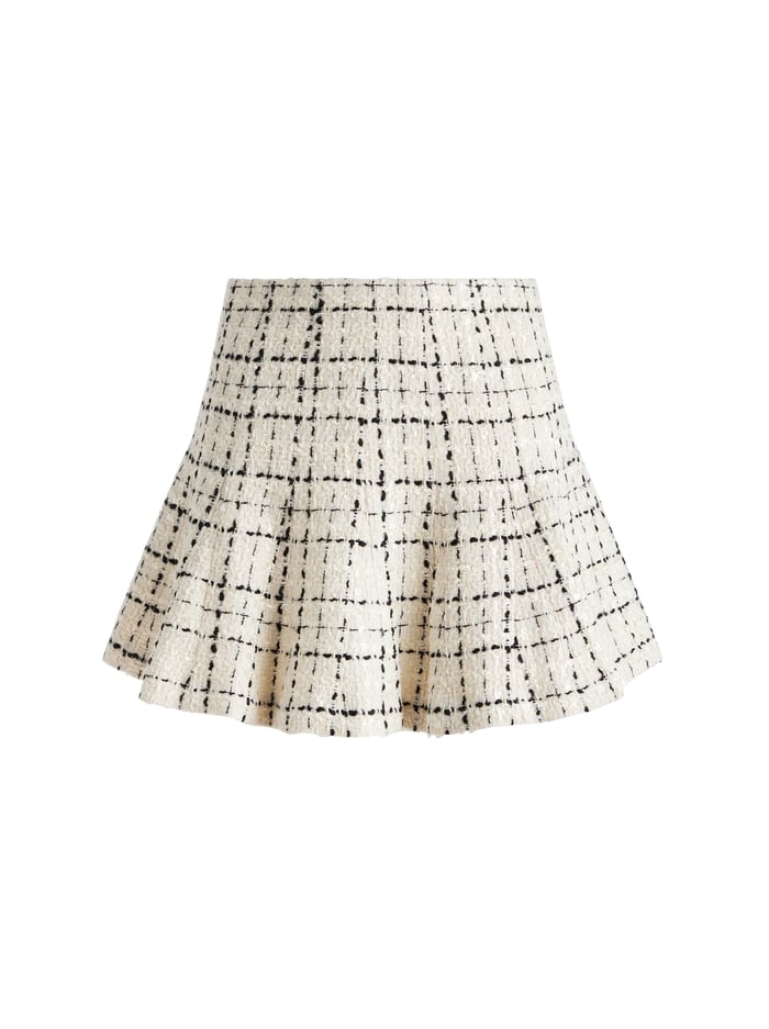 ZONA MINI SKIRT - OFF WHITE/BLACK image 5 - Alice And Olivia