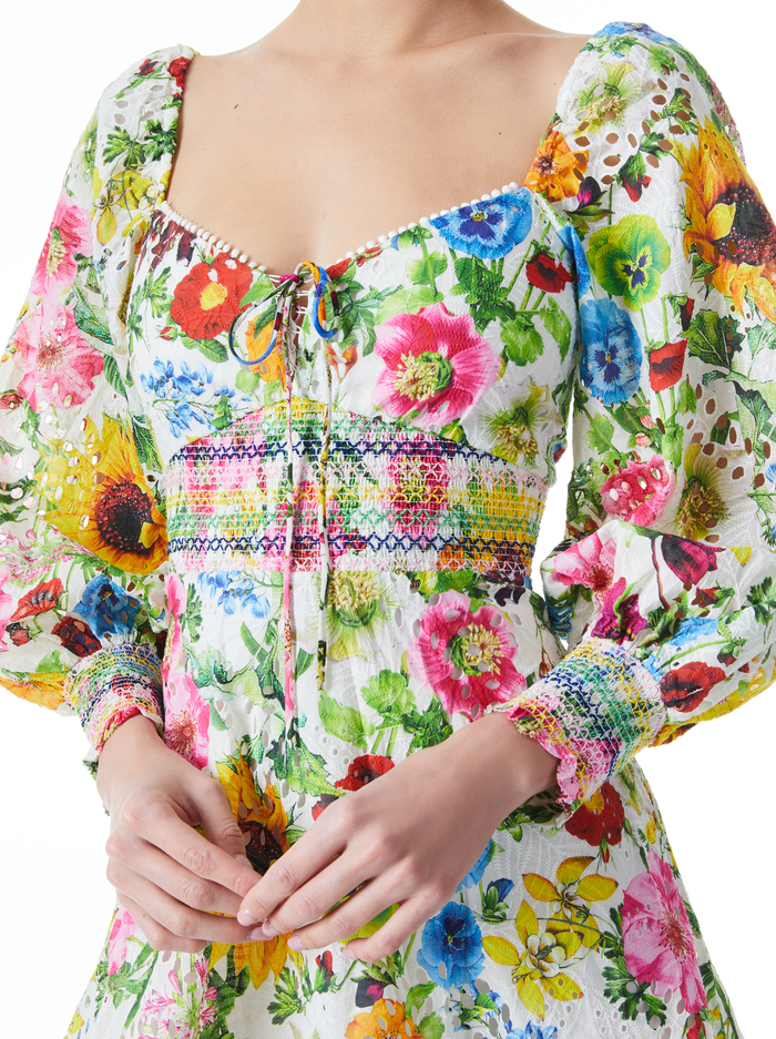 CRAWFORD SWEETHEART MINI DRESS - SUNDAY STROLL/MULTI image 3 - Alice And Olivia