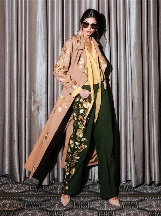 NEVADA EMBROIDERED TRENCH COAT