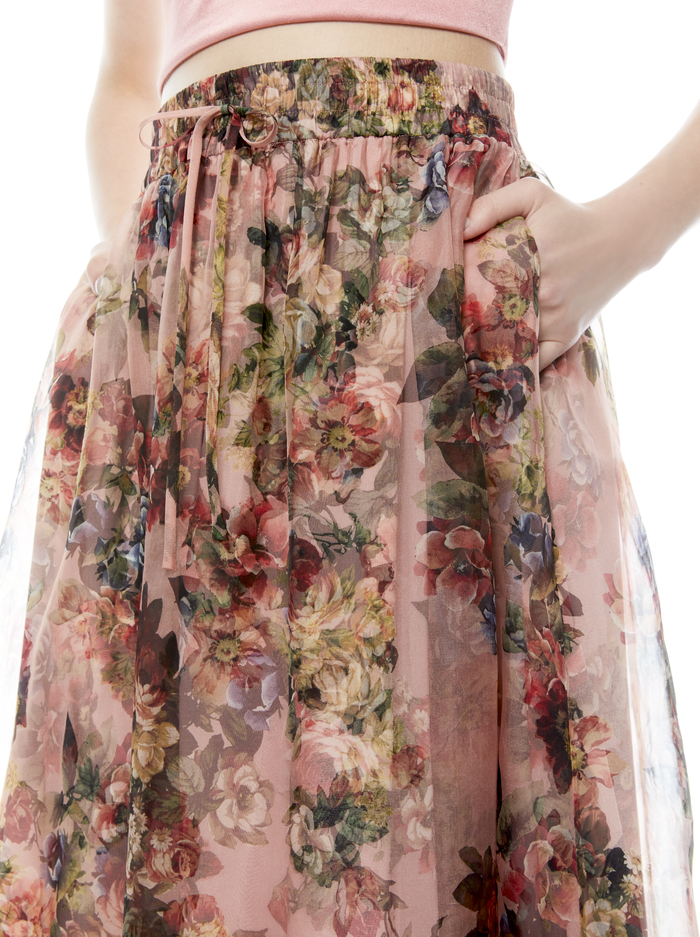 DIXIE ANKLE LENGTH GOWN SKIRT - CLOUD DANCER ROSE TAN image 3 - Alice And Olivia