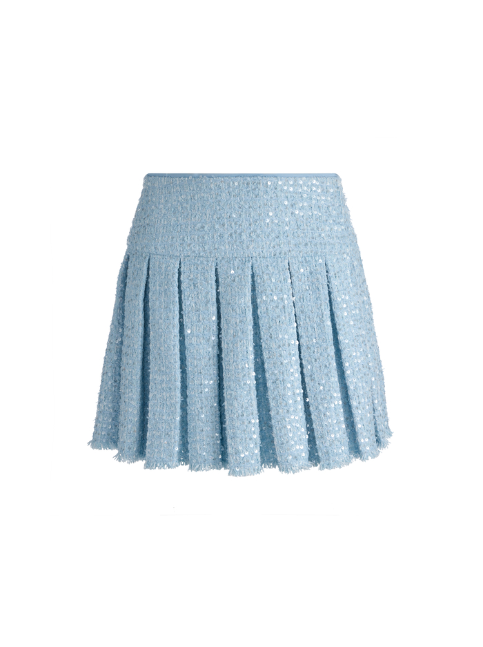 EMILIE TWEED MINI SKIRT - CAROLINA BLUE image 5 - ALICE + OLIVIA