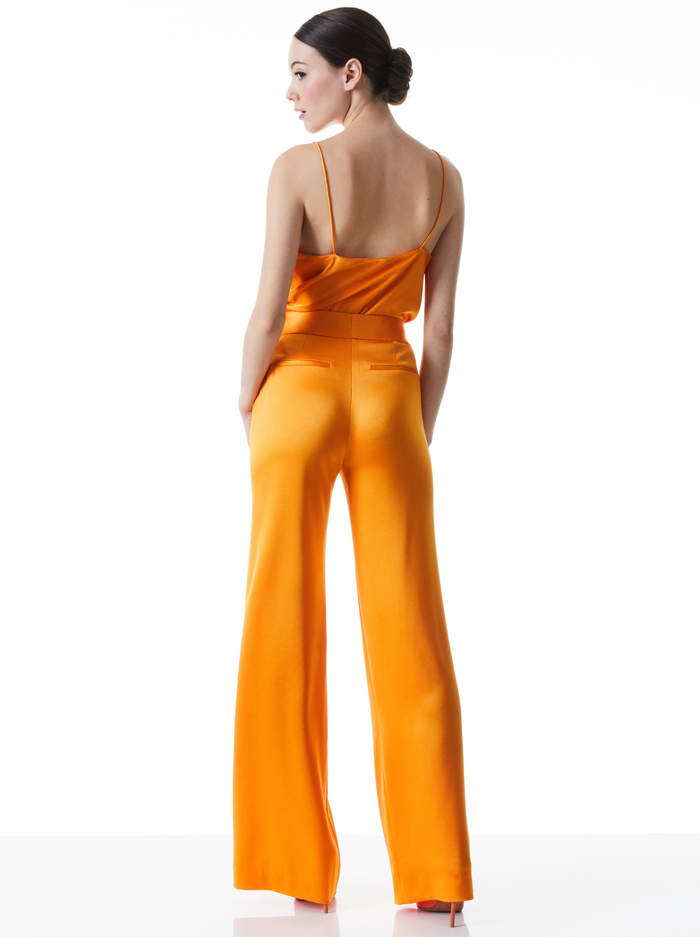 DEANNA HIGH WAISTED BOOTCUT PANT - TANGERINE image 1 - Alice And Olivia
