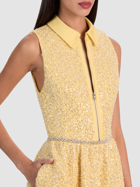 BUTTER-ELLIS EMBELLISHED MINI DRESS