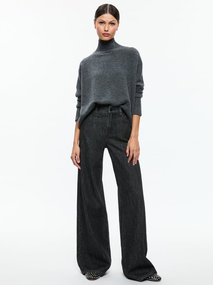 BARBRA TURTLENECK - CHARCOAL HEATHER image 1 - Alice And Olivia