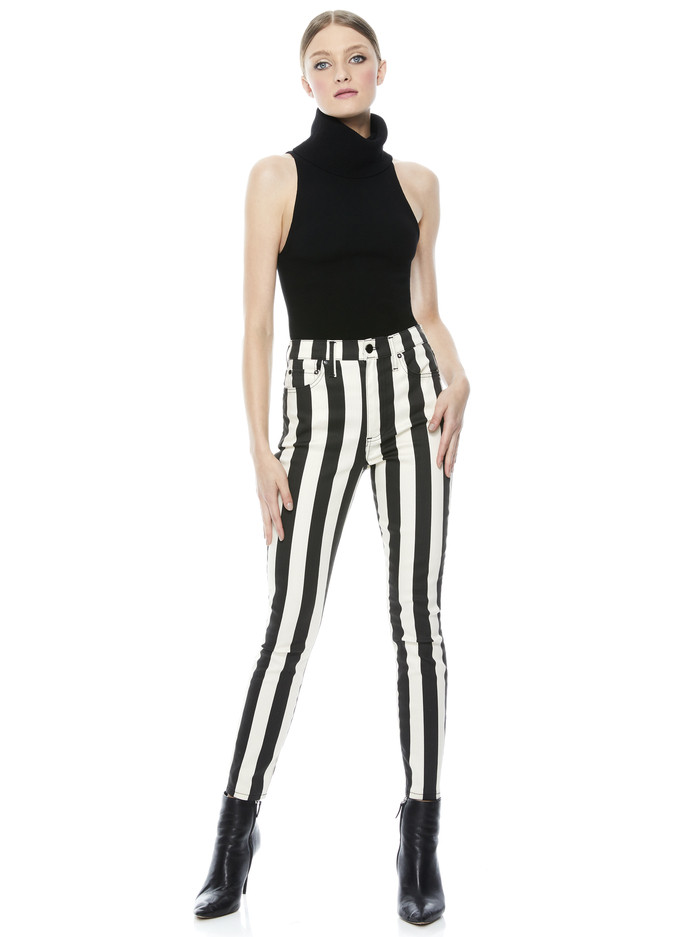 GOOD HIGH RISE ANKLE SKINNY - EMPIRE STRIKES BLACK image 5 - Alice And Olivia