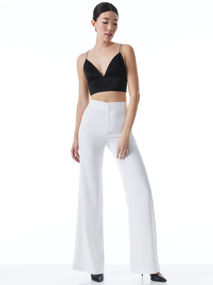 CARLI BRA TOP WITH CHAIN STRAPS - BLACK image 4 - ALICE + OLIVIA