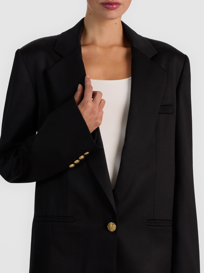 RONAN OVERSIZED BOXY BLAZER - BLACK image 4 - ALICE + OLIVIA