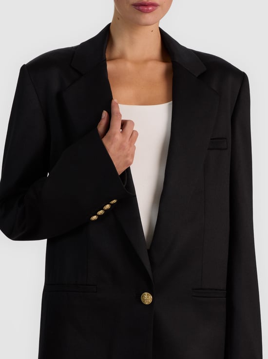 BLACK-RONAN OVERSIZED BOXY BLAZER