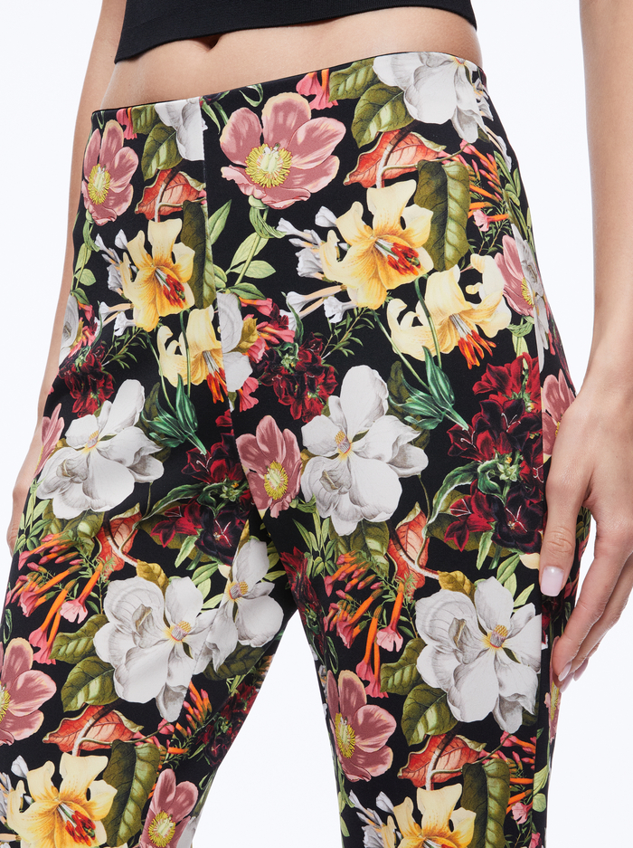 BRYNLEE BOOTCUT PANT - JUNIPER FLORAL BLACK image 3 - ALICE + OLIVIA
