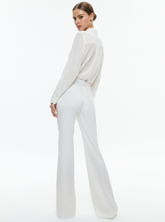 WILLA RELAXED PLACKET TOP WITH PIPING DETAIL - OFF WHITE image 2 - Alice And Olivia