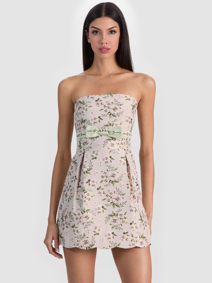 TRUE BABYDOLL DRESS - PALE ENGLISH ROSE/MULTI image 4 - ALICE + OLIVIA