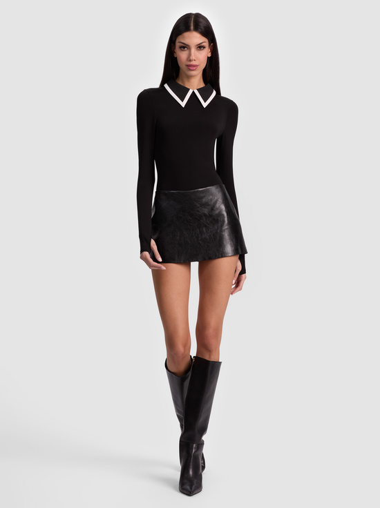 BLACK-KEENAN POLO BODYSUIT