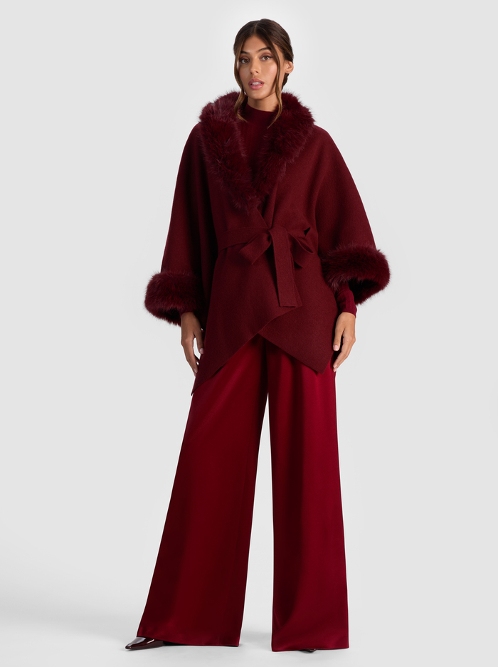 JOANNE SWEATER COAT - OXBLOOD image 1 - Alice And Olivia