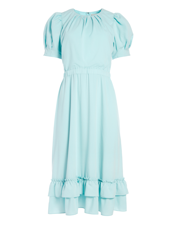 VIDA PUFF SLEEVE MIDI DRESS - POWDER BLUE image 5 - Alice And Olivia