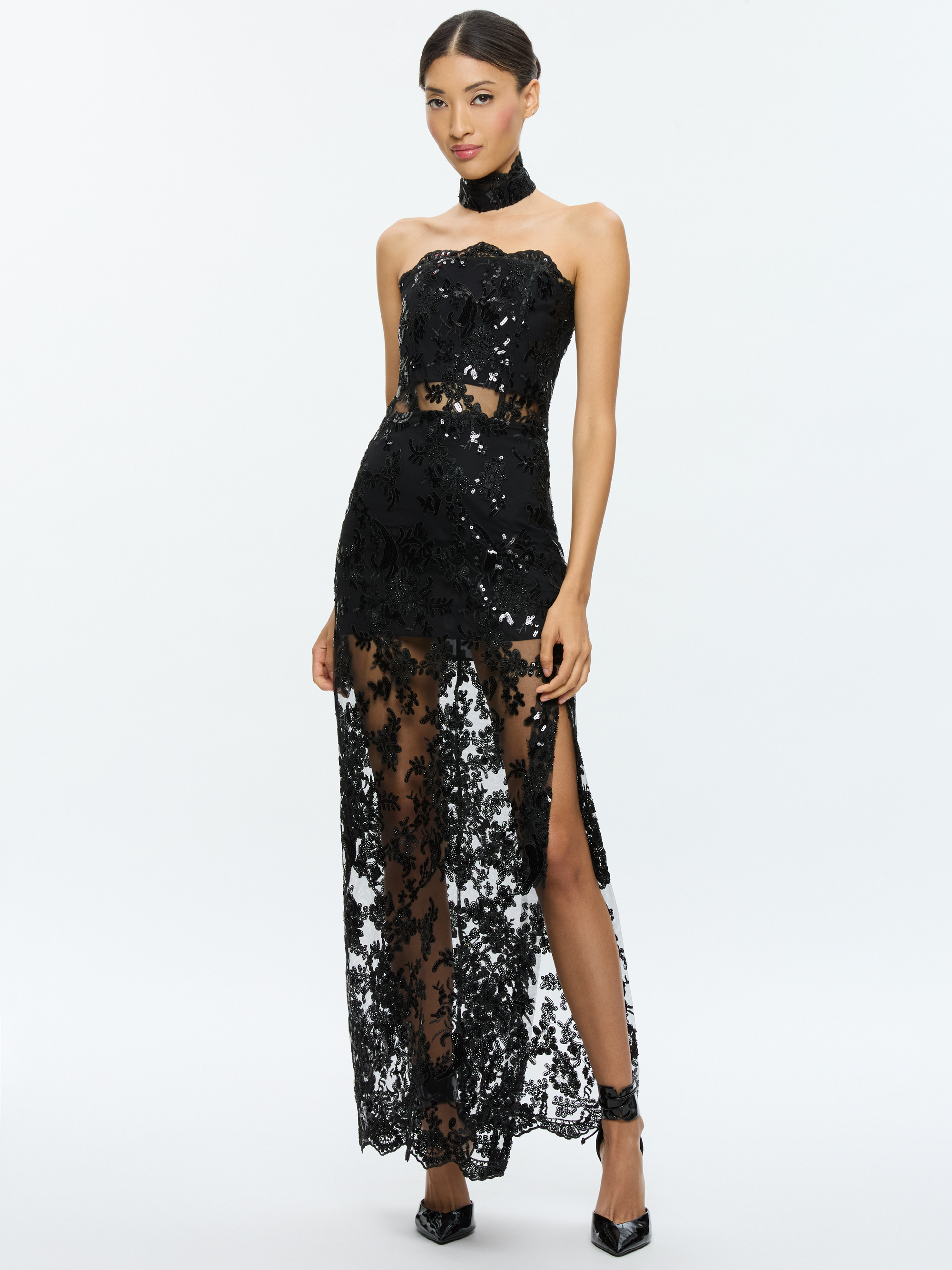 Ivy Embellished Gown Black
