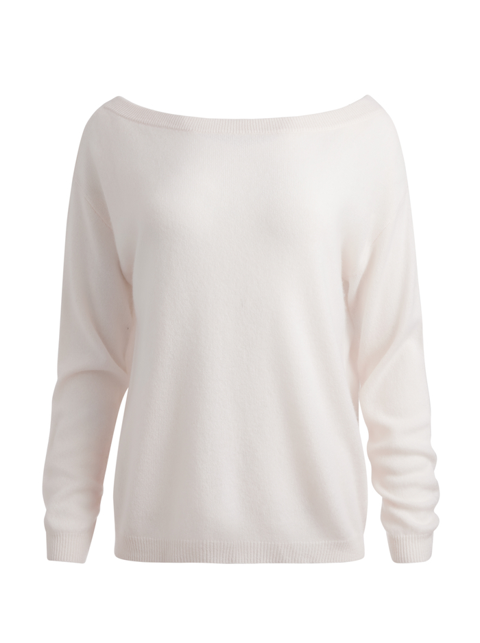 MARG CASHMERE SLOUCHY PULLOVER - OATMEAL HEATHER image 5 - Alice And Olivia