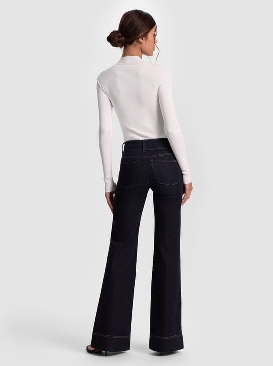 SOFT WHITE-ROBERTA RIBBED TURTLENECK