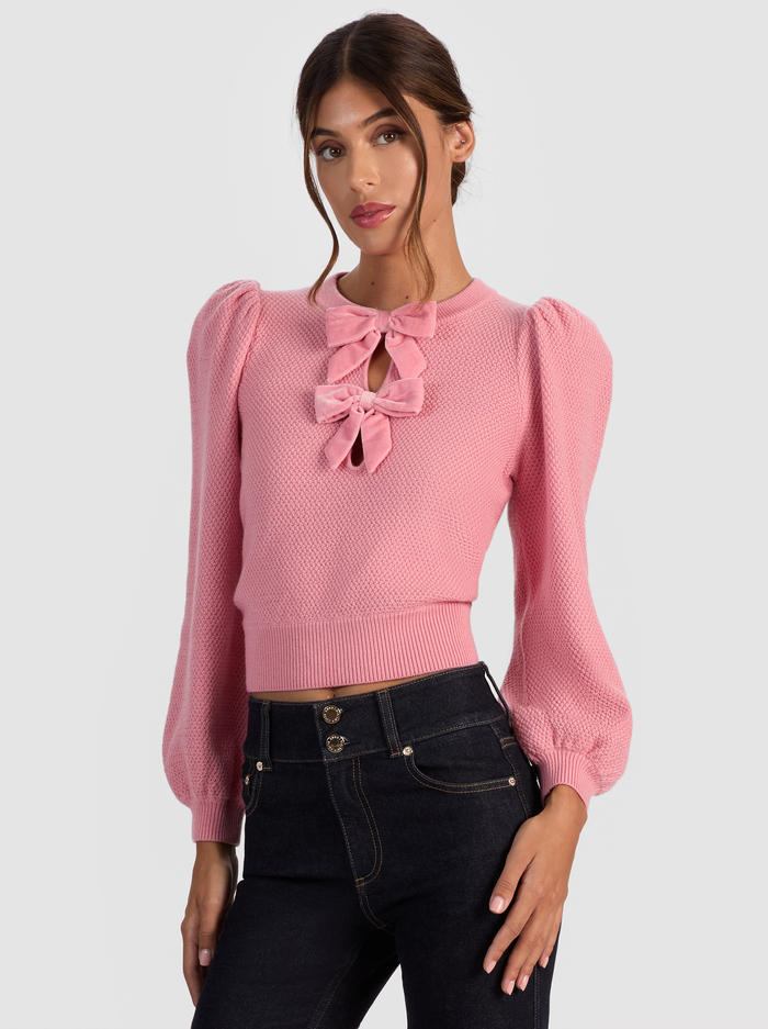 DORIS POINTELLE PULLOVER - ROSE TEA - Alice And Olivia