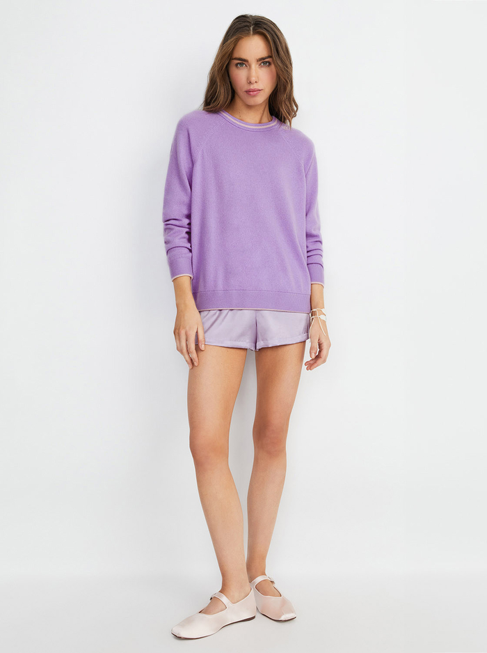 A+O X BIG FEELINGS MICHELLE CREW - PRECIOUS PURPLE - Alice And Olivia