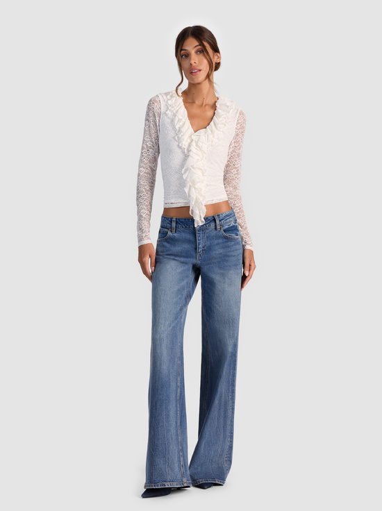 OFF WHITE-YARA RUFFLE TOP