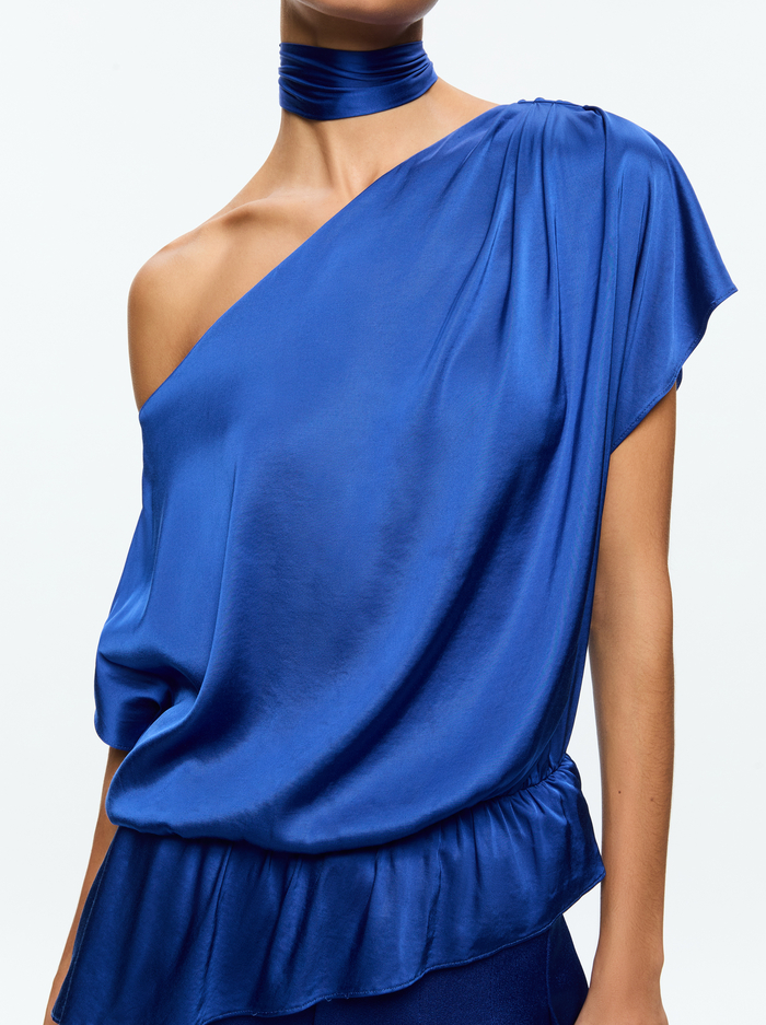 MITSUKO BLOUSE - ROYAL image 3 - Alice And Olivia